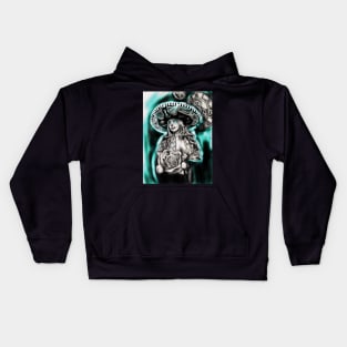 day of the dead tattoo art Kids Hoodie